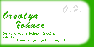 orsolya hohner business card